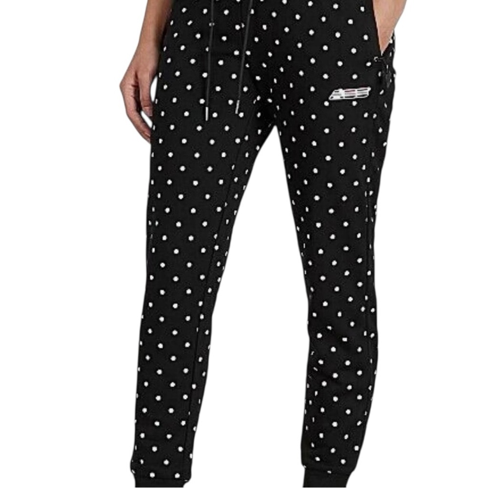 Adam Selman Sport Polka Dot Jogger Sweatpants Black White XS - Picture 6 of 12